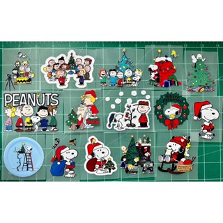 ตัวรีดการ์ตูนChristmas Snoopy🎀🎄🌲🎄🌲 สติกเกอร์รีดติดเสื้อ