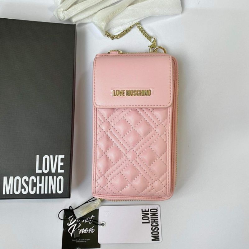 🌈New Moschino LOVE  phone  wallet bag ใส่ 13 pro ได้
