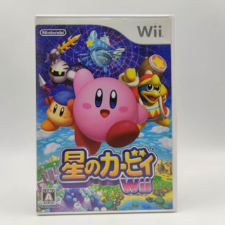 HOSHI NO KIRBY Wii แผ่นมีรอย เล่นได้ แผ่นแท้ Wii JP +มีกล่องใสสวมเพื่อเก็บสะสมให้+