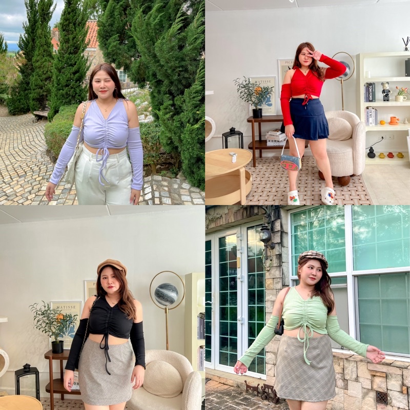 Rachies Top เสื้อคอปก+ขนยาว 36-50 - MerryChubbyHouse