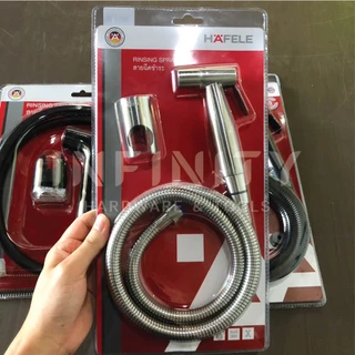 Hafele ชุดสายฉีดชำระ แบบกดด้านหลัง สีดำ และ สีสแตนเลส รหัส 485.95.063, 485.95.067 485.95.032 485.95.066