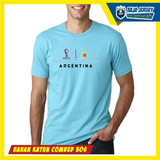 [COD]เสื้อยืด ผ้าฝ้าย พิมพ์ลาย ARGENTINA Ball World Cup FIFA 30S 2022S-5XL