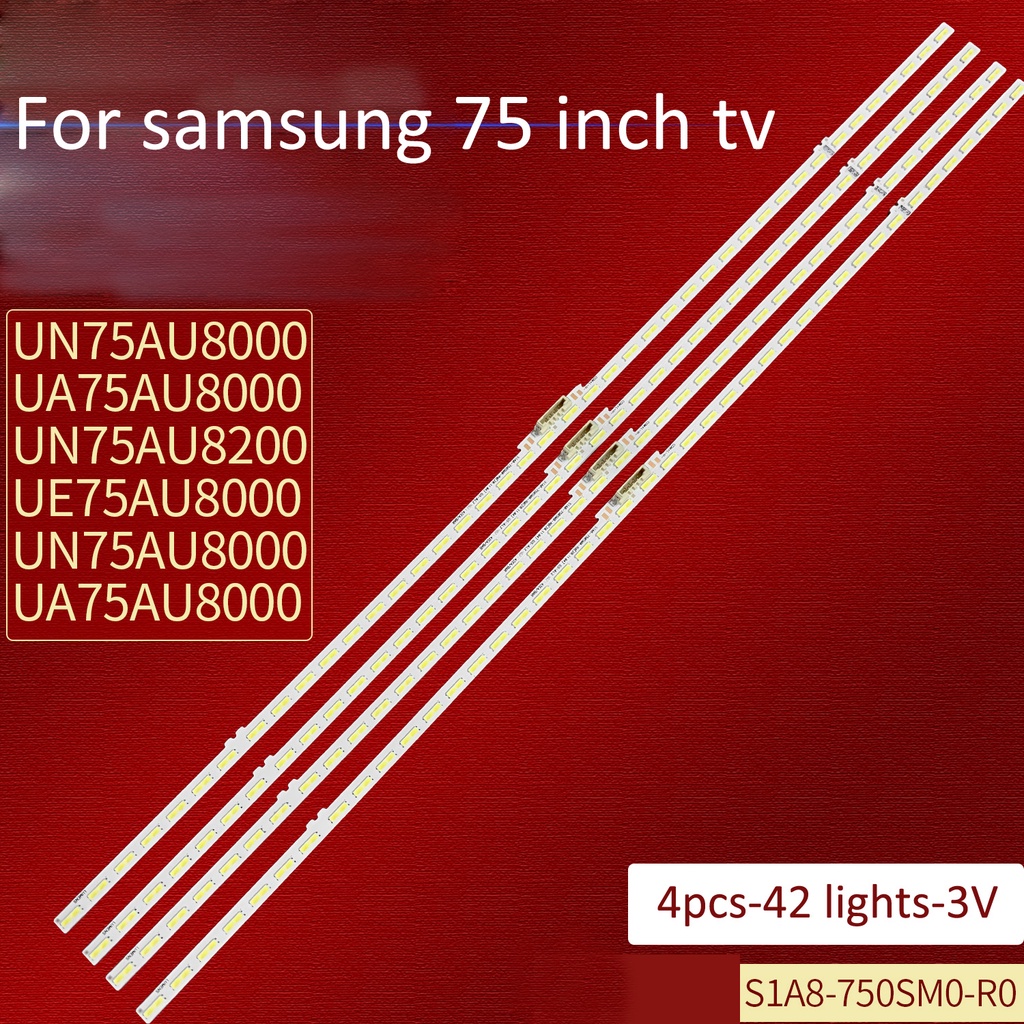 4 ชิ้น/เซ็ต led backlight strip สําหรับ samsung 75AU8000 75BU8000 UA75AU7000 UA75AU8000 UA75BU8000 B