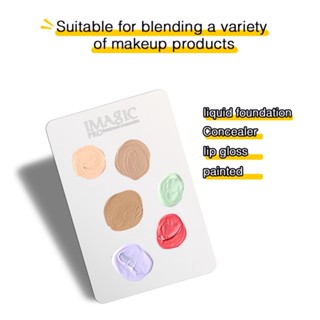 IMAGIC Palette Adjustable Ring for Nail Art Polish Foundation Mixing Makeup Stainless Steel SE Paint Tool Small Square Palette Spatula