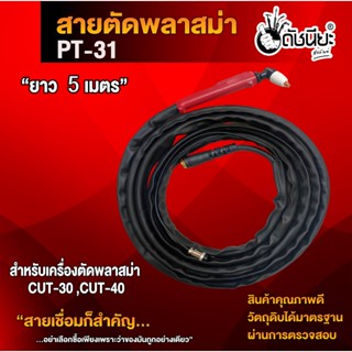 สายตัดพลาสม่า PT-31 ยาว 5เมตรครบชุดพร้อมใช้งาน สำหรับเครื่องตัดพลาสม่า CUT 40แอมป์