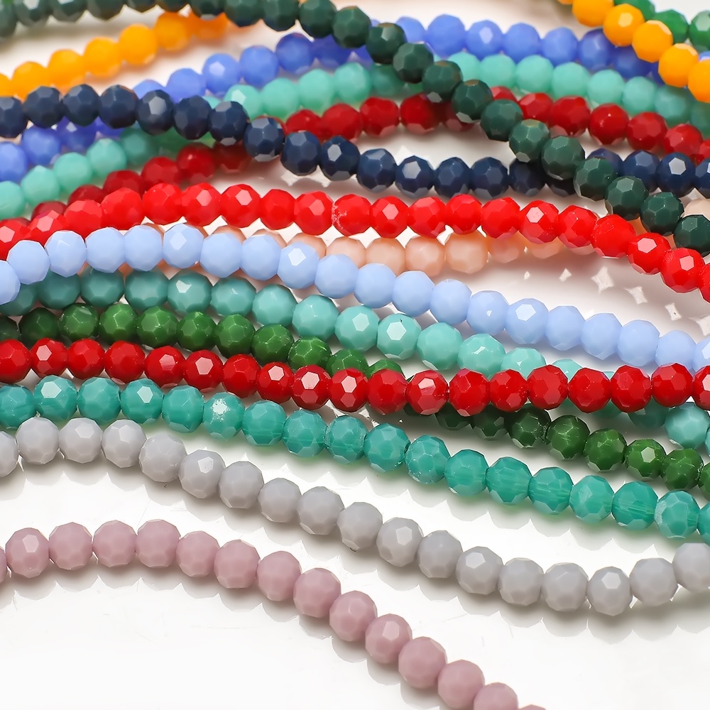 ZhuBI 4 มม.90 ชิ้นฟุตบอลลูกปัด,สี Porcelain, Faceted รอบ Ball แก้วคริสตัลหลวมลูกปัดสําหรับ Jewrlry DIY ทํางานฝีมือวัสดุซัพพลายเออร์อุปกรณ์เสริม
