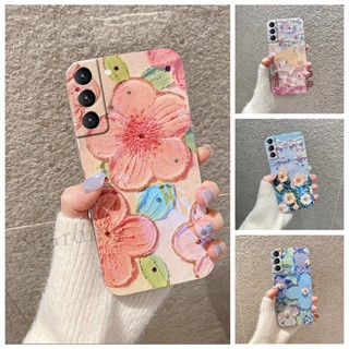 ใหม่ เคสโทรศัพท์มือถือ ซิลิโคนนิ่ม ป้องกัน ลายภาพวาดสีน้ํามัน รูปดอกไม้ สําหรับ Samsung Galaxy S23 Ultra Plus S23+ S23Ultra