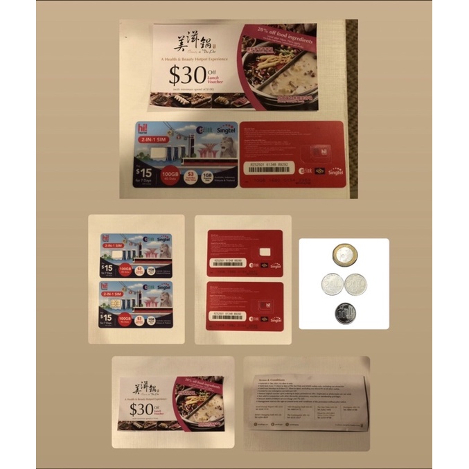 🔥ขายบัตร EZ-Link 2ใบ ✨แถมฟรี! voucherส่วนลดร้าน Beauty in The Pot และ ✨เงินเหรียญ $ SGD1.50🔥