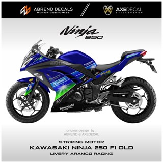 สติกเกอร์ ลาย Ninja Fi Old Livery Aramco Racing Kawasaki Ninja 250fi สําหรับติดตกแต่งรถจักรยานยนต์