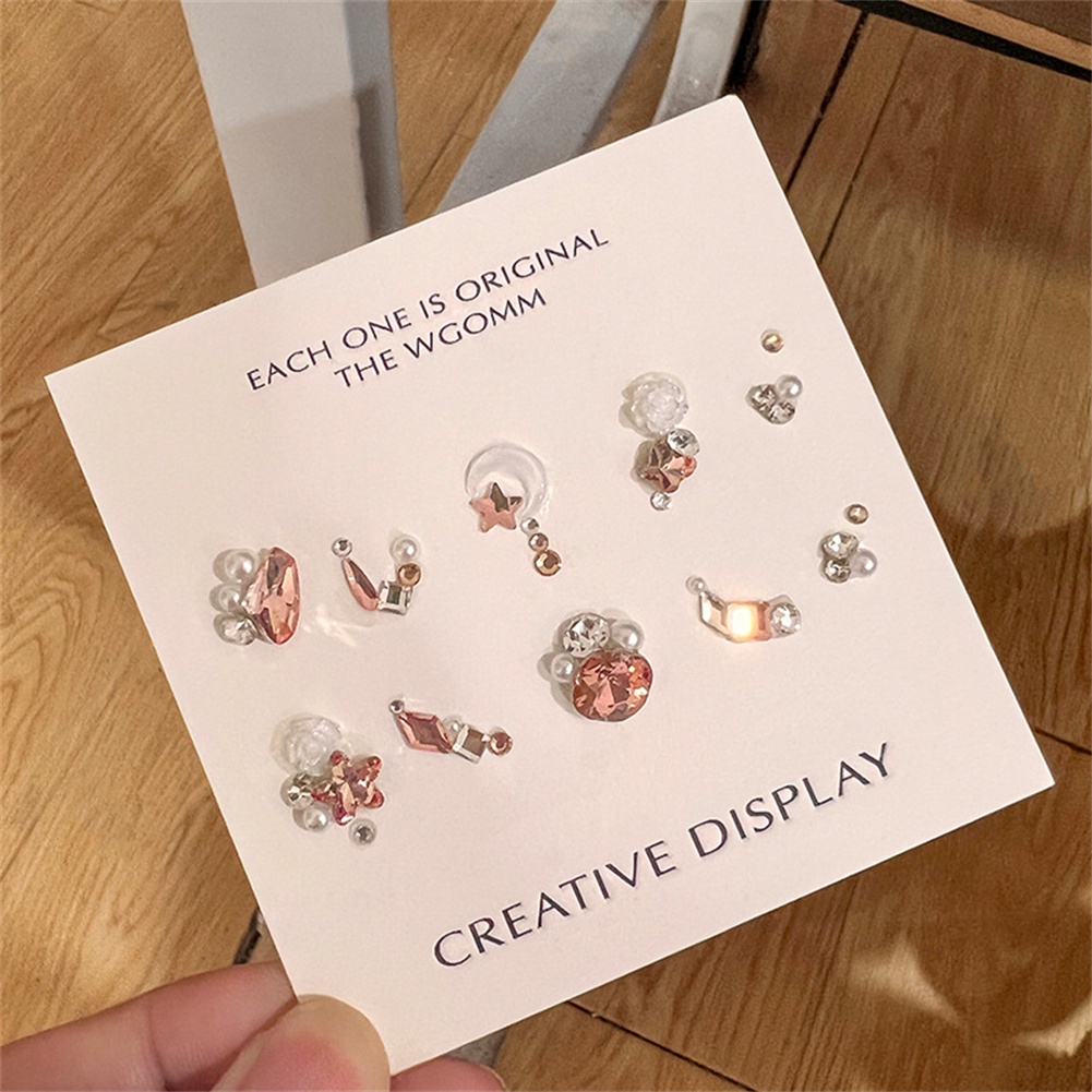 อุปกรณ์ตกแต่งเล็บ รูปผีเสื้อ และดวงจันทร์ ประดับเพชร ทรงสี่เหลี่ยม พื้นแบน - รูปที่ 2