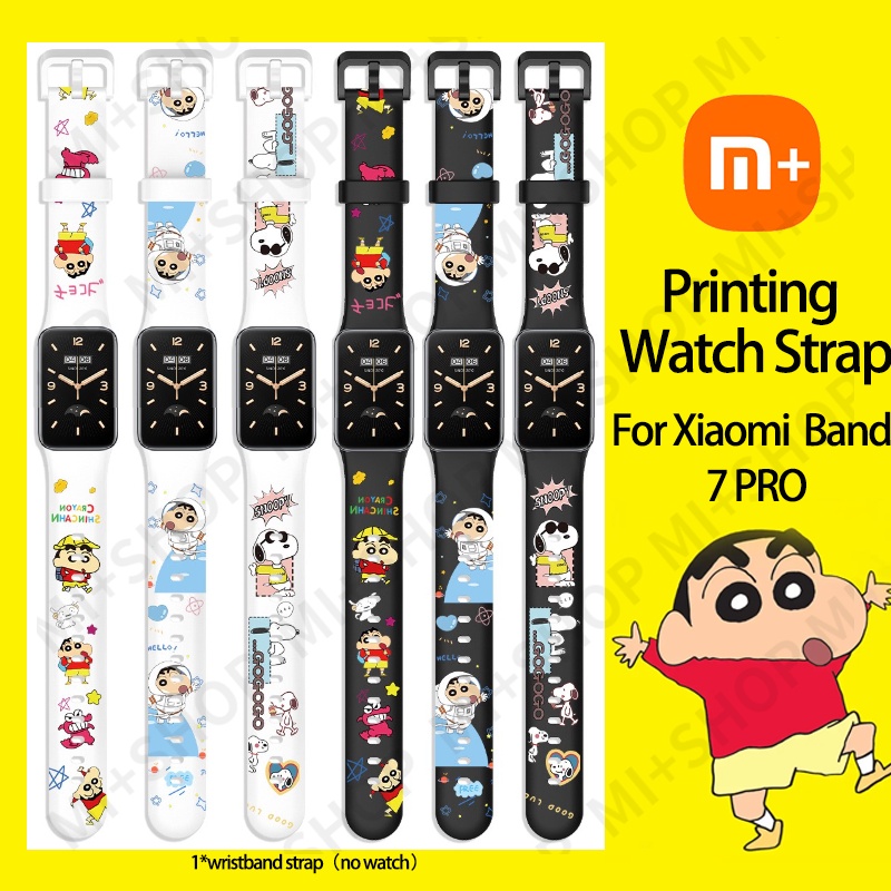 สายนาฬิกาสมาร์ทวอทช์ ซิลิโคน ลายการ์ตูน กันน้ํา แบบเปลี่ยน สําหรับ Xiaomi MI Band 7 Pro MI Band 7 Pr