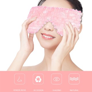 Facial Massager Rose Quartz Natural Jade Eye Mask Cold Heat Therapy Sleep Eye Mask Relieve Fatigue Skin Care Face Beauty