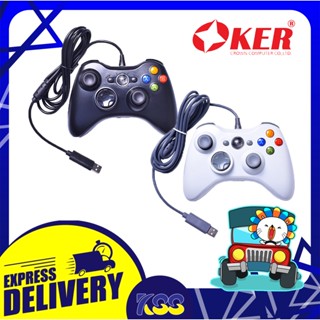 จอยเกม จอยคอม OKER GAMEPAD CONTROLLER รุ่น U-306 มีสีขาว สีดำ สินค้าประกัน 6 เดือน