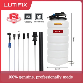 Lutifix ปั๊มสกัดน้ํามันนิวเมติก 15L สําหรับเปลี่ยนน้ํามันรถยนต์เครื่องสกัดของเหลวสูญญากาศเครื่องมือเปลี่ยนน้ําหล่อเย็น