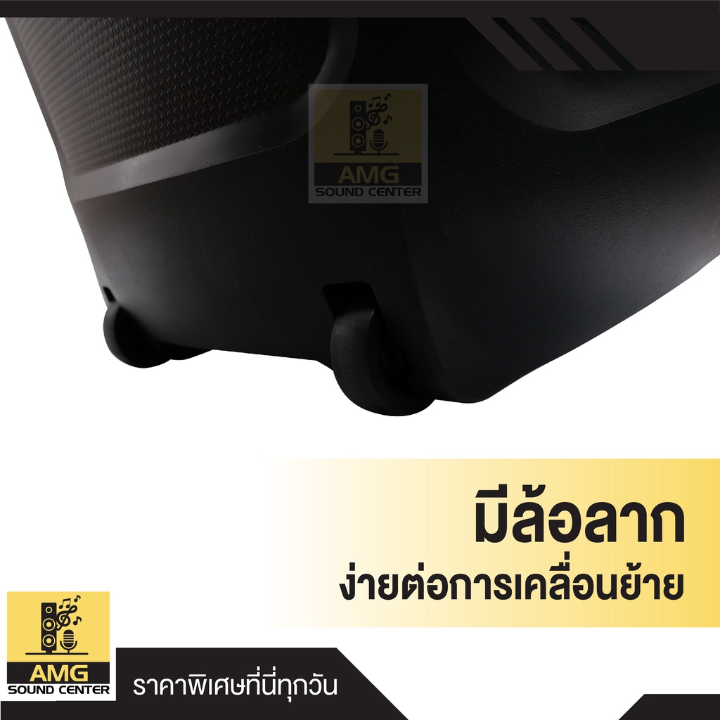 GXL รุ่น GL-100T ขนาดดอกลำโพง 10 นิ้ว 2 ดอก 100W มีไฟ LED รองรับ บลูทูธ Bluetooth AUX รองรับ MP3 มีแบตเตอรี่ในตัว ลำโพง - รูปที่ 3
