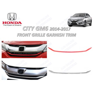 กระจังหน้ารถยนต์ โครเมี่ยม สีแดง สําหรับ Honda City GM6 2014-2016