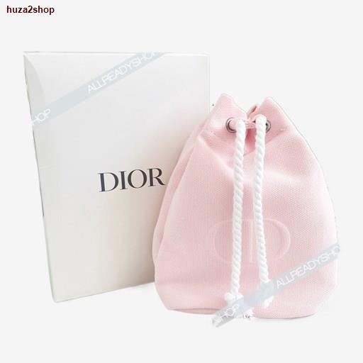 สินค้าเฉพาะจุด✑♨🔥  ของแท้ กระเป๋าเครื่องสำอาง Dior Cosmetic Bag สีชมพู ( มีกล่อง )