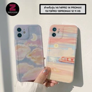 -พร้อมส่งในไทย-เคสซิลิโคนลายก้อนเมฆTPU นิ่ม สำหรับรุ่น 14/14PRO 14 PROMAX 13/13PRO 13PROMAX 12 11 XS#256