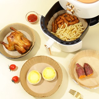 【AG】30/50Pcs Fryer Liner Paper Oil-proof Convenient Round Smooth Edges Effective Fryers Steamer Liner