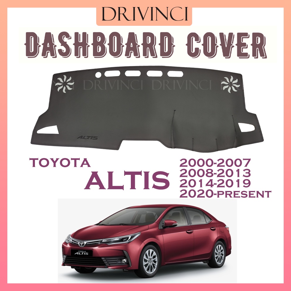 แผ่นแดชบอร์ดหนัง ป้องกันแสงสะท้อน สําหรับ Toyota Corolla Altis