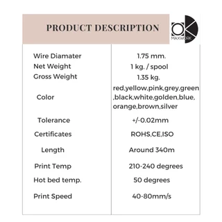 filament เส้นใยพลาสติก PLA 3D สำหรับเครื่องพิมพ์ 3D มีพร้อมส่ง ออกใบกำกับภาษีได้ รับประกันนาน 1 ปี
