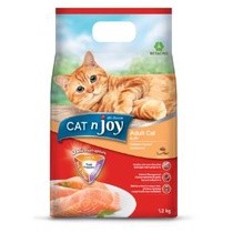 Cat n Joy Salmon อาหารแมวแคทเอ็นจอย สูตรปลาแซลมอน สำหรับแมวโตทุกสายพันธุ์ ขนาด 1.2 กก