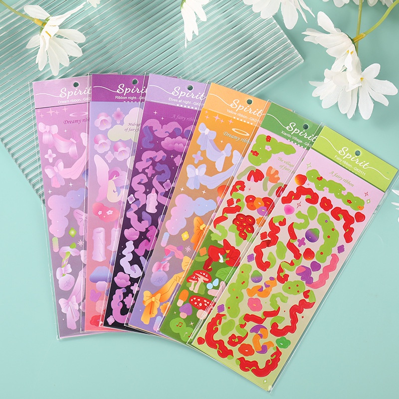 สติกเกอร์ริบบิ้นลูกไม้ สําหรับตกแต่งการ์ด Dreamy Cuckoo GK0110