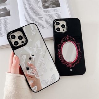 Casetify เคสโทรศัพท์มือถือ TPU กันกระแทก ลายดิสนีย์ ผีเสื้อ พร้อมกระจก สําหรับ iPhone 14 Pro MAX 14 Plus 13 12 11 Pro MAX