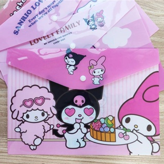 Sanrio Mymelody Kuromi Cinnamoroll กระเป๋า PVC ขนาด A4 สําหรับใส่บัตร