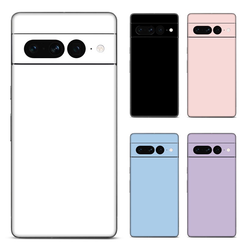 สีธรรมดารูปลอกผิวสําหรับGoogle Pixel 7 8 9 10 Pro XL Back Screen Protectorฟิล์มฝาครอบเปลี่ยนสีสติกเก