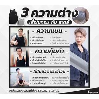 เสื้อกล้ามทอม Secants ขนาดใหญ่ บิ๊กไซส์ รอบอกถึง 58นิ้ว