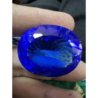 Lab Blue Spinel Oval 35x26- 99cts