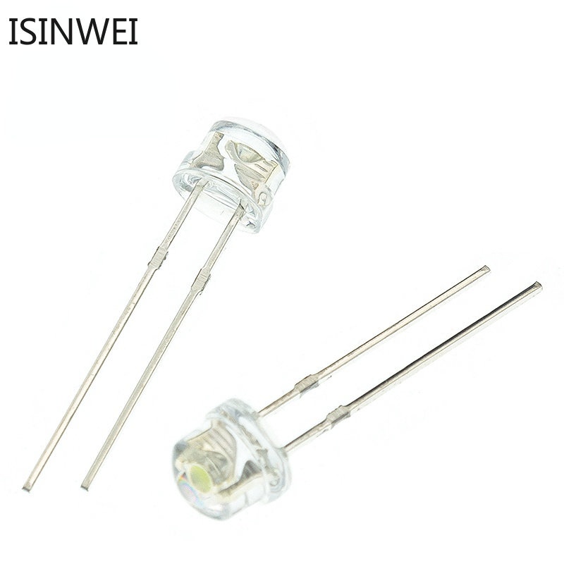 1000 ชิ้น 5 มิลลิเมตร LED ไดโอดหมวกฟางสีขาวสีแดงสีเขียวสีฟ้าสีเหลือง DIP F5 Super Bright Emitting Light DIY PCB หลอดไฟ - รูปที่ 2