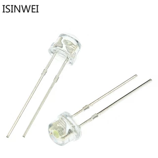 1000 ชิ้น 5 มิลลิเมตร LED ไดโอดหมวกฟางสีขาวสีแดงสีเขียวฟ้าเหลือง DIP F5 Super Bright Emitting Light DIY PCB หลอดไฟ