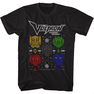 Lion Heads Faux Ugly Christmas Sweater Voltron T-Shirt เสื้อ ยืด ผู้ชาย เสื้อยืดผู้ชาย เสื้อวินเทจผญ