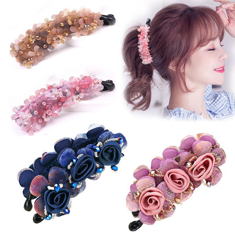 ใหม่ที่มีสีสันกิ๊บแฟชั่นดอกไม้อุปกรณ์ผมผู้ใหญ่สุภาพสตรีผ้าโพกศีรษะ