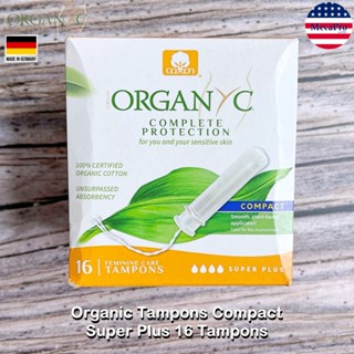 Organyc® Organic Tampons Compact Super Plus 16 Tampons ผ้าอนามัยแบบสอด ออร์แกนิก 16 ชิ้น สำหรับวันมามาก