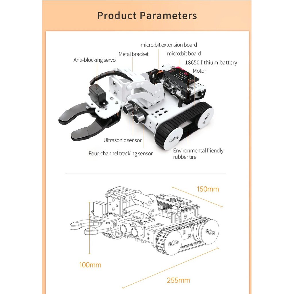 หุ่นยนต์ microbit QTruck Micro:bit V2 Smart microbit รูปที่ 2