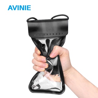 AVINIE PU01 กระเป๋าใส่มือถือกันน้ำ ซาวน่าว่ายน้ำมีจำหน่าย เคสโทรศัพท์กันน้ำขนาดใหญ่แบบพกพาแขวนคอ