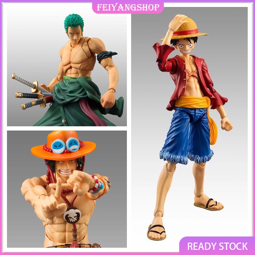 ฟิกเกอร์วันพีช โมเดลฟิกเกอร์ One Piece Luffy Zoro Ace หัวเปลี่ยนได้ สําหรับตกแต่งบ้าน