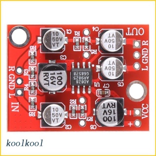 Koolool บอร์ดโมดูลขยายเสียงสเตอริโอ สําหรับ DC 5V-15V 12V AD828