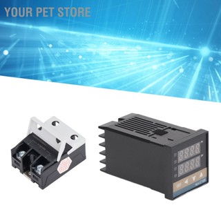 Your Pet Store Pid ชุดควบคุมอุณหภูมิ 0‐400 C พร้อมรีเลย์เทอร์โมคัปเปิล 100‐240V