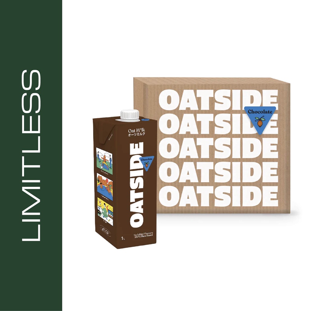 OATSIDE Oatmilk Chocolate 1L Packs 1X6 / โอ๊ตไซด์ เครื่องดื่มน้ำนมข้าวโอ๊ต 1 ลิตร รสช็อคโกแลต 1X6