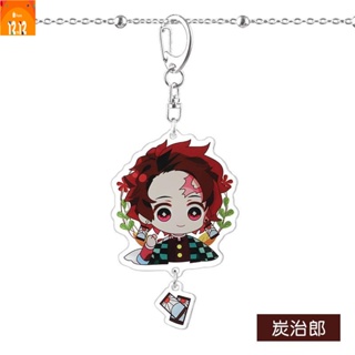 ✲1Pcs พวงกุญแจอะคริลิค ลาย อนิเมะ Demon Slayer ดาบพิฆาตอสูร Nezuko Tanjiro Shinjurou Shinobu Giyuu Anime Kimetsu no Yaib