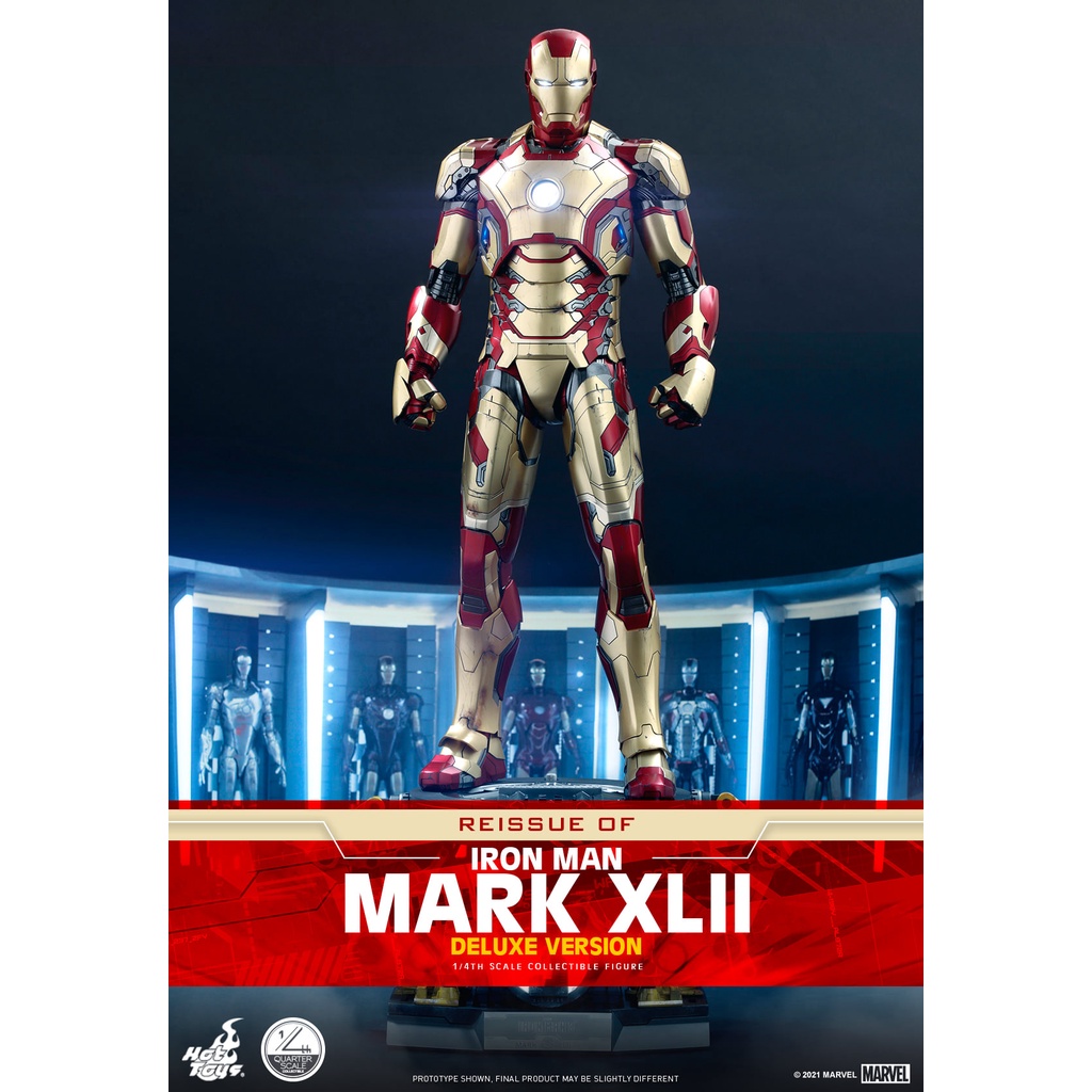 🕊️พร้อมส่ง ฟิกเกอร์ โมเดล ของสะสม Hot Toys QS008 1/4 Iron Man 3 - Mark XLII (Deluxe Version) [Reissue]
