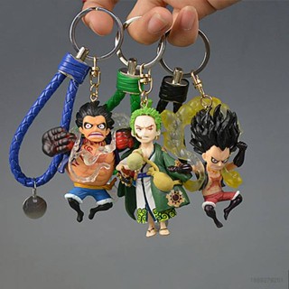 St1 พวงกุญแจฟิกเกอร์ PVC รูปอนิเมะวันพีช Luffy Zoro Sanji ของขวัญ สําหรับห้อยกระเป๋า