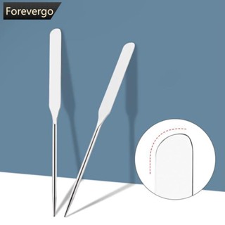 FOREVERGO Stainless Steel Dual Heads Makeup Toner Makeup Tools Spatula Mixing Stick Foundation Cream Nail Art Color Mixing Tool D7G3