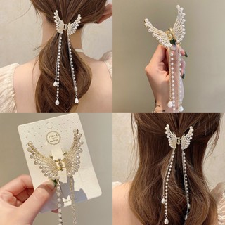【XINYIA】2022 เกาหลี มุกเทียม พู่ยาว รูปผีเสื้อ โลหะผสม กิ๊บติดผม หญิง เครื่องประดับผม