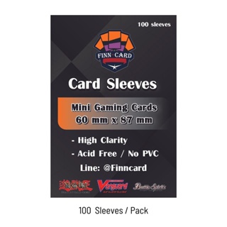 Finncard Sleeve Mini Gaming Card 100 Pcs 60x87mm ซองใส่การ์ด FCSMGC1006087 (การ์ด)