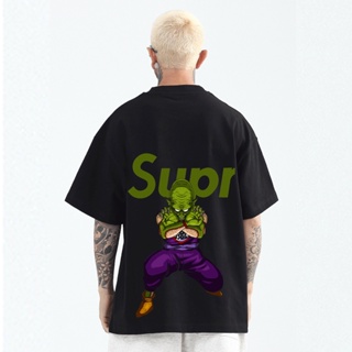 Dragon Ball Anime T-Shirt for Men Piccolo Inspired Cotton Loose Clothing Oversized Tee Shirtsเสื้อยืด